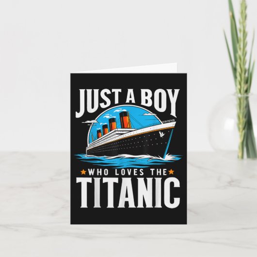 Carte Juste un garçon qui aime le Titanic - Fils Frère G (Devant)