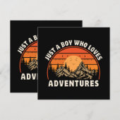 Carte juste un garçon qui aime les aventures (Devant / Derrière)