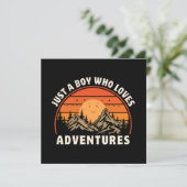 Carte juste un garçon qui aime les aventures (Debout devant)