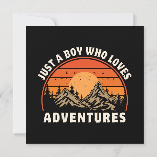 Carte juste un garçon qui aime les aventures (Devant)