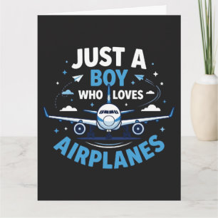 Carte Juste un garçon qui aime les avions