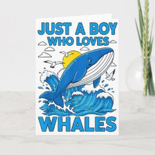 Carte Juste Un Garçon Qui Aime Les Baleines Océan Animal