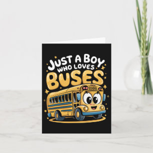 Carte Juste Un Garçon Qui Aime Les Bus Enfants Costume D