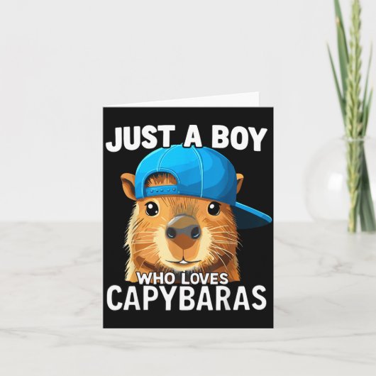 Carte Juste Un Garçon Qui Aime Les Capybaras (Devant)