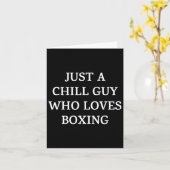 Carte Juste Un Gars Qui Aime La Boxe (Fleur jaune)