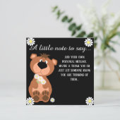 Carte Juste un mot pour dire joli ours (Debout devant)