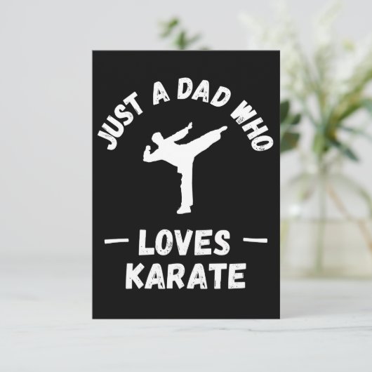 Carte Juste un papa qui aime le karaté (Debout devant)
