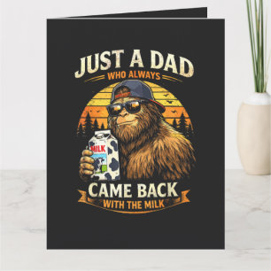 Carte Juste un papa qui revenait toujours avec le lait