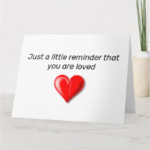 Carte Juste un petit rappel que tu es aimé (Devant)