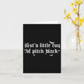 Carte Juste Un Petit Rayon De Tch Noir, Drôle D'Hallowee (Fleur jaune)