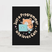 Carte Juste un programmeur qui aime les chats (Devant)