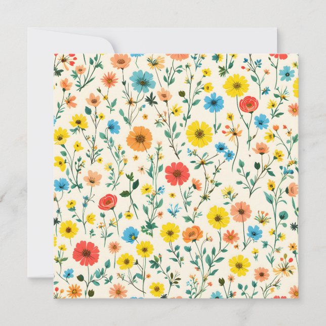 Carte Juste un tas de fleurs joyeuses de Lil' (Devant)