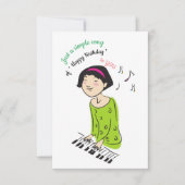 Carte Juste une chanson simple, chant de fille Chanson d (Devant)