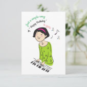 Carte Juste une chanson simple, chant de fille Chanson d (Debout devant)