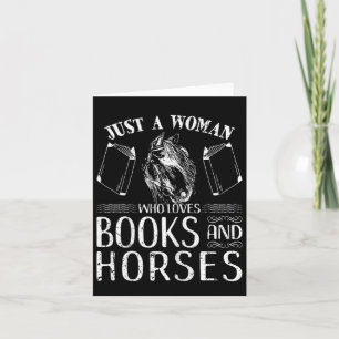 Carte Juste Une Femme Qui Aime Les Livres Chevaux Cheval