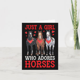 Carte Juste Une Fille Qui Adore Les Chevaux Equestre Hor