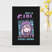 Carte Juste Une Fille Qui Aime Anime (Fleur jaune)