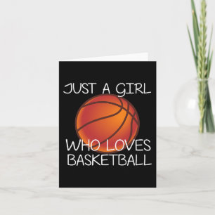 Carte Juste Une Fille Qui Aime Basketball Sport Ball Jou
