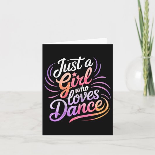Carte Juste Une Fille Qui Aime Danser Danser (Devant)