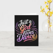 Carte Juste Une Fille Qui Aime Danser Danser (Fleur jaune)