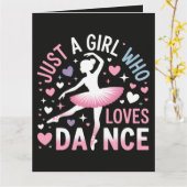 Carte Juste une fille qui aime la danse (Fleur jaune)