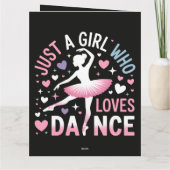 Carte Juste une fille qui aime la danse (Dos)