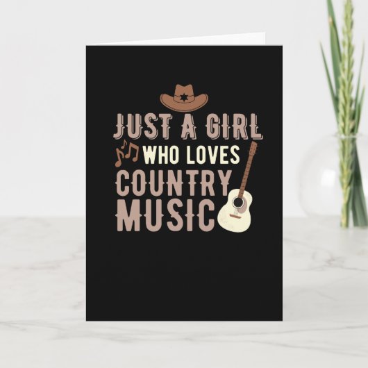 Carte Juste une fille qui aime la musique country (Devant)