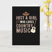 Carte Juste une fille qui aime la musique country (Fleur jaune)