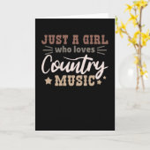 Carte Juste une fille qui aime la musique country (Fleur jaune)