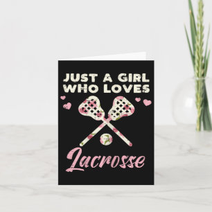Carte Juste Une Fille Qui Aime Lacrosse Lax Joueur Goali