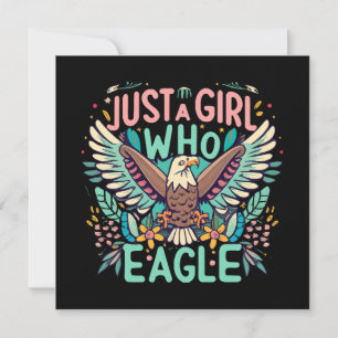 Carte juste une fille qui aime l'aigle des Philippines