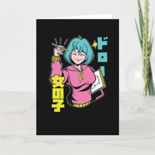 Carte Juste Une Fille Qui Aime L'Anime Et Le Sketching