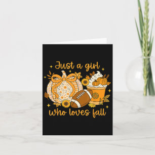 Carte Juste Une Fille Qui Aime L'automne Citrouille Cosy