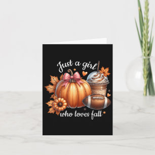 Carte Juste Une Fille Qui Aime L'automne Citrouille Foot