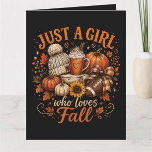 Carte Juste Une Fille Qui Aime Le Football D'automne Cit