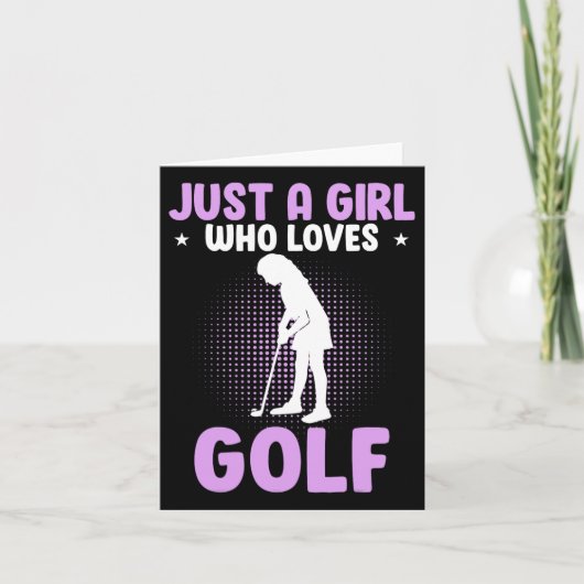 Carte Juste Une Fille Qui Aime Le Golf (Devant)