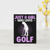 Carte Juste Une Fille Qui Aime Le Golf (Fleur jaune)