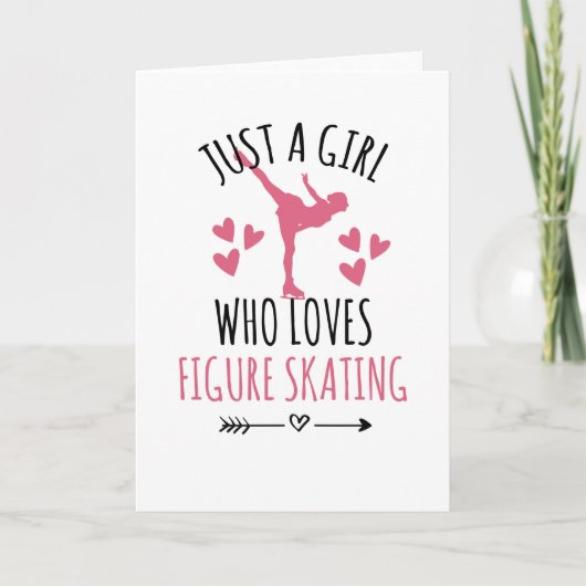 Carte Juste Une Fille Qui Aime Le Patinage Artistique Do (Devant)