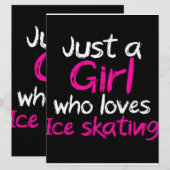 Carte Juste une fille qui aime le patinage sur glace (Devant / Derrière)