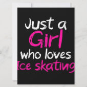 Carte Juste une fille qui aime le patinage sur glace (Dos)