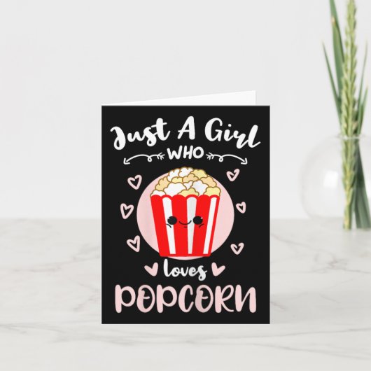 Carte Juste Une Fille Qui Aime Le Popcorn (Devant)