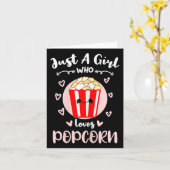 Carte Juste Une Fille Qui Aime Le Popcorn (Fleur jaune)