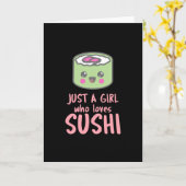 Carte Juste Une Fille Qui Aime Le Sushi (Fleur jaune)