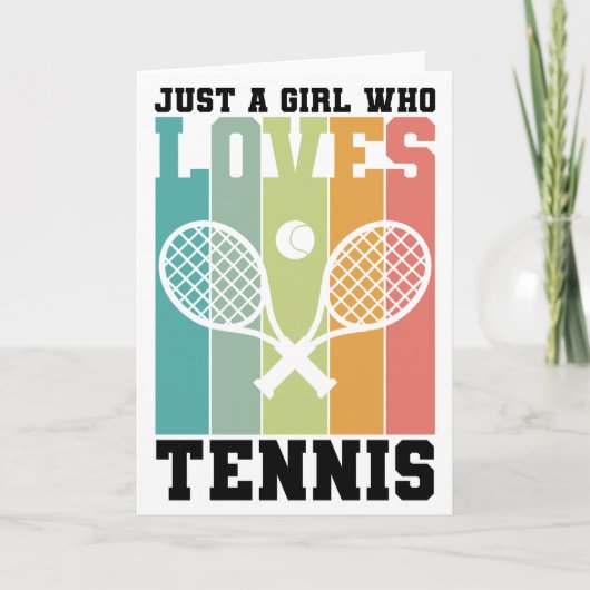 Carte Juste une fille qui aime le tennis | Cadeaux du jo (Devant)