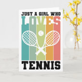 Carte Juste une fille qui aime le tennis | Cadeaux du jo (Fleur jaune)