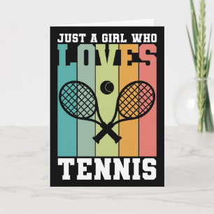 Carte Juste une fille qui aime le tennis Cadeaux du jo