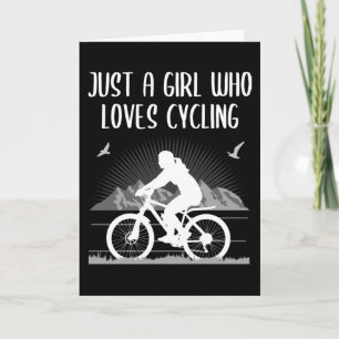 Carte Juste Une Fille Qui Aime Le Vélo Vélo Cadeau