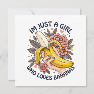 Carte Juste une fille qui aime les bananes 