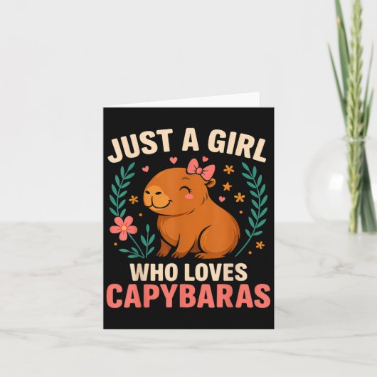 Carte Juste Une Fille Qui Aime Les Capybaras (Devant)