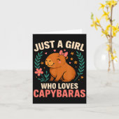 Carte Juste Une Fille Qui Aime Les Capybaras (Fleur jaune)